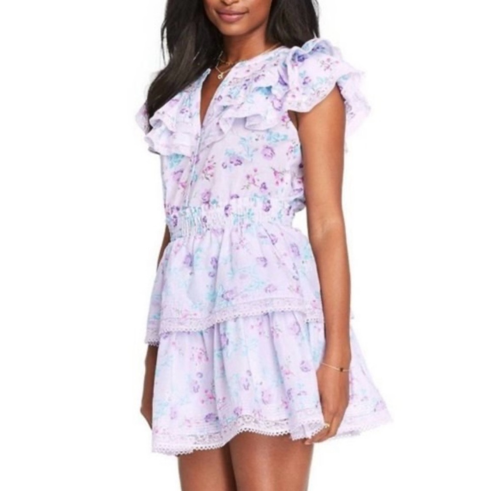Loveshackfancy X Target purple floral mini dress! Size small!